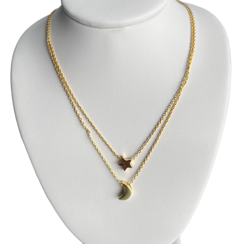 beautiful double chain with gold plating
